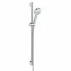BAUHAUS Hansgrohe Crometta Brausegarnitur 100 Vario Lochabstand: 91,5 Cm, Art Strahl: Rain, Normalstrahl, Shampoostrahl, Massagestrahl, Chrom/Weiß -Bauhaus Geschäft 12 1007