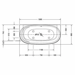 BAUHAUS Duravit Cape Cod Badewanne 190 X 90 Cm, Vorwand, Mineralguss, Weiß 9 BAUHAUS Duravit Cape Cod Badewanne 190 X 90 Cm, Vorwand, Mineralguss, Weiß -Bauhaus Geschäft 12 11