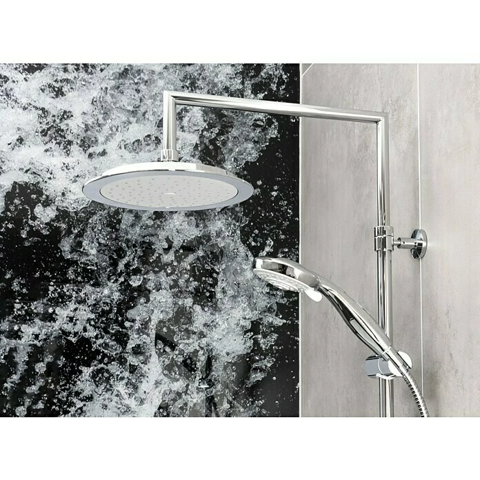 BAUHAUS Mixomat Duschsystem Denver Mit Umsteller, Lochabstand: 67 Cm, Anzahl Strahlarten: 5 Stk., Chrom/Weiß 5 BAUHAUS Mixomat Duschsystem Denver Mit Umsteller, Lochabstand: 67 Cm, Anzahl Strahlarten: 5 Stk., Chrom/Weiß – Bild 3