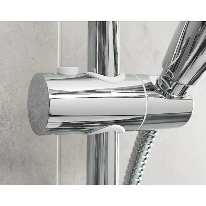 BAUHAUS Mixomat Duschsystem Denver Mit Umsteller, Lochabstand: 67 Cm, Anzahl Strahlarten: 5 Stk., Chrom/Weiß 6 BAUHAUS Mixomat Duschsystem Denver Mit Umsteller, Lochabstand: 67 Cm, Anzahl Strahlarten: 5 Stk., Chrom/Weiß – Bild 4