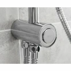 BAUHAUS Mixomat Duschsystem Denver Mit Umsteller, Lochabstand: 67 Cm, Anzahl Strahlarten: 5 Stk., Chrom/Weiß 12 BAUHAUS Mixomat Duschsystem Denver Mit Umsteller, Lochabstand: 67 Cm, Anzahl Strahlarten: 5 Stk., Chrom/Weiß -Bauhaus Geschäft 12 1102