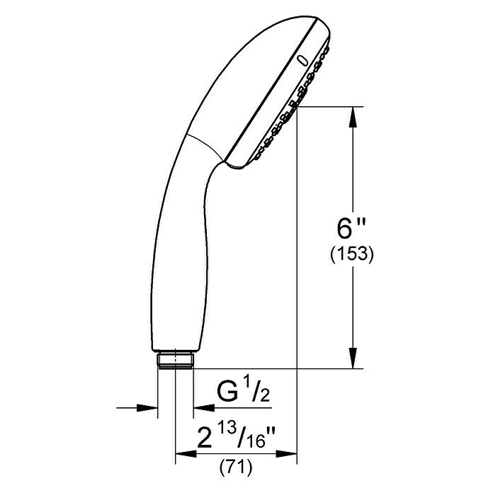 BAUHAUS Grohe Tempesta 100 Handbrause Anzahl Funktionen: 3, 9,5 L/min Bei 3 Bar, Chrom 5 BAUHAUS Grohe Tempesta 100 Handbrause Anzahl Funktionen: 3, 9,5 L/min Bei 3 Bar, Chrom – Bild 3