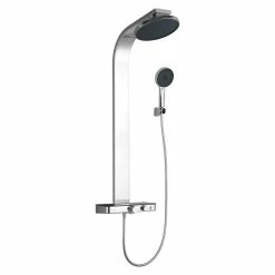 BAUHAUS Camargue Duschsystem San Diego Mit Thermostatarmatur, Chrom/Anthrazit