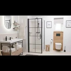 BAUHAUS Camargue Duschsystem New York Mit Thermostatarmatur, Anzahl Strahlarten: 3 Stk., Schwarz -Bauhaus Geschäft 12 1150