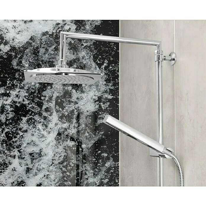 BAUHAUS Mixomat Duschsystem Ohio Lochabstand: 70 Cm, Anzahl Strahlarten: 1 Stk., Chrom 5 BAUHAUS Mixomat Duschsystem Ohio Lochabstand: 70 Cm, Anzahl Strahlarten: 1 Stk., Chrom – Bild 3
