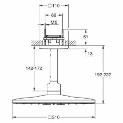 BAUHAUS Grohe Rainshower SmartActive Kopfbrausen-Set 310 Cube 31 X 31 Cm, 25 L/min Bei 3 Bar, Deckenmontage, Chrom -Bauhaus Geschäft 12 1189