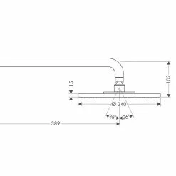 BAUHAUS Hansgrohe Kopfbrausen-Set Raindance S 240 Durchmesser: 24 Cm, 18 L/min Bei 3 Bar, Wandmontage, Chrom -Bauhaus Geschäft 12 1194