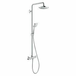 BAUHAUS Hansgrohe Duschsystem Croma Select E Showerpipe 180 Mit Thermostatarmatur, Lochabstand: 98,1 Cm, Anzahl Strahlarten: 3 Stk., Chrom/Weiß