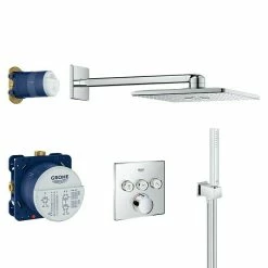BAUHAUS Grohe SmartControl Überkopfbrausen-Set Chrom, Eckig, Metall, Anzahl Funktionen: 2