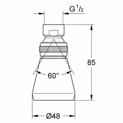 BAUHAUS Grohe Relexa Plus Kopfbrause Durchmesser: 4,8 Cm, Anzahl Funktionen: 1, Chrom -Bauhaus Geschäft 12 1297