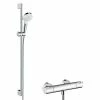 BAUHAUS Hansgrohe Crometta Brause-Set Vario/Ecostat 1001 CL Lochabstand: 91,5 Cm, Chrom/Weiß