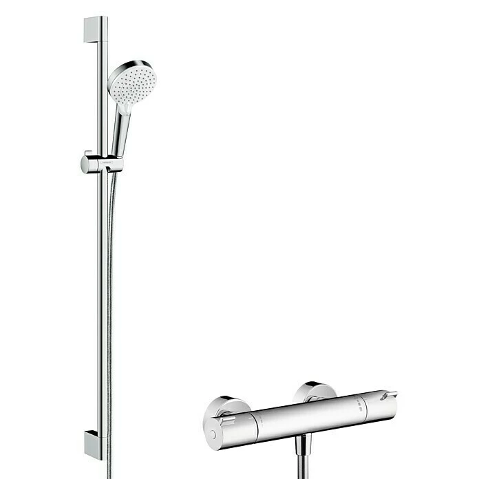 BAUHAUS Hansgrohe Crometta Brause-Set Vario/Ecostat 1001 CL Lochabstand: 91,5 Cm, Chrom/Weiß 3 BAUHAUS Hansgrohe Crometta Brause-Set Vario/Ecostat 1001 CL Lochabstand: 91,5 Cm, Chrom/Weiß