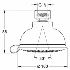 BAUHAUS Grohe Tempesta Rustic Kopfbrause 100 Durchmesser: 10 Cm, 9,5 L/min Bei 3 Bar, Chrom -Bauhaus Geschäft 12 1345