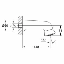 Alternative view of BAUHAUS Grohe Kopfbrause Relexa Plus Anzahl Funktionen: 1, 12 L/min Bei 3 Bar, Chrom