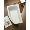 BAUHAUS Ottofond Badewanne Juno B Linksseitig, 160 X 98/63 X 45 Cm, Sanitäracryl, Weiß