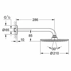 BAUHAUS Grohe Rainshower Cosmopolitan 210 Kopfbrausen-Set Durchmesser: 21 Cm, 24 L/min Bei 3 Bar, Chrom -Bauhaus Geschäft 12 1545