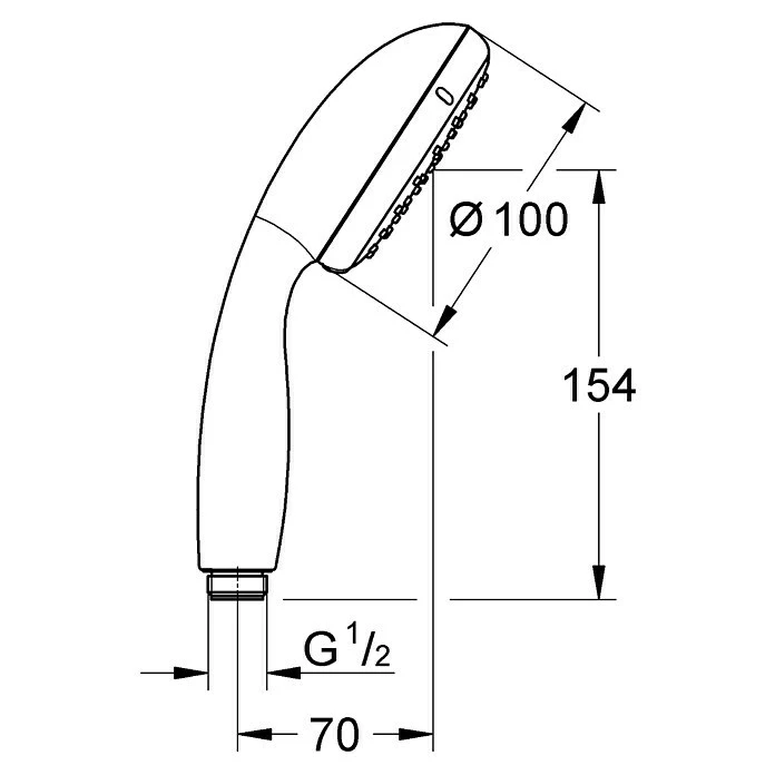 BAUHAUS Grohe Vitalio Start Handbrause 100 Anzahl Funktionen: 2, Durchmesser: 10 Cm, Chrom 7 BAUHAUS Grohe Vitalio Start Handbrause 100 Anzahl Funktionen: 2, Durchmesser: 10 Cm, Chrom – Bild 5