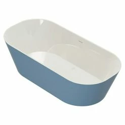 BAUHAUS Camargue Freistehende Badewanne Torino L X B: 170 X 80 Cm, 268 L, Sanitäracryl, Blau/Weiß -Bauhaus Geschäft 12 161