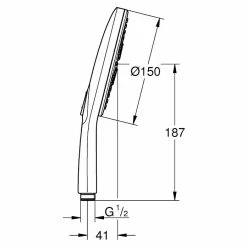 BAUHAUS Grohe Handbrause Vitalio SmartActive 150 Anzahl Funktionen: 3, Chrom, Rund 13 BAUHAUS Grohe Handbrause Vitalio SmartActive 150 Anzahl Funktionen: 3, Chrom, Rund -Bauhaus Geschäft 12 1645