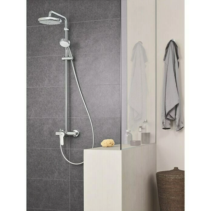 BAUHAUS Grohe Tempesta Cosmopolitan Duschsystem Mit Einhebelmischer, Lochabstand: 101,1 Cm, Anzahl Strahlarten: 2 Stk., Chrom 4 BAUHAUS Grohe Tempesta Cosmopolitan Duschsystem Mit Einhebelmischer, Lochabstand: 101,1 Cm, Anzahl Strahlarten: 2 Stk., Chrom – Bild 2