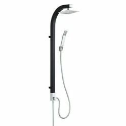 BAUHAUS Mixomat Duschpaneel Cityline 2.0 Höhe: 120 Cm, Mit Umsteller, Chrom/Schwarz