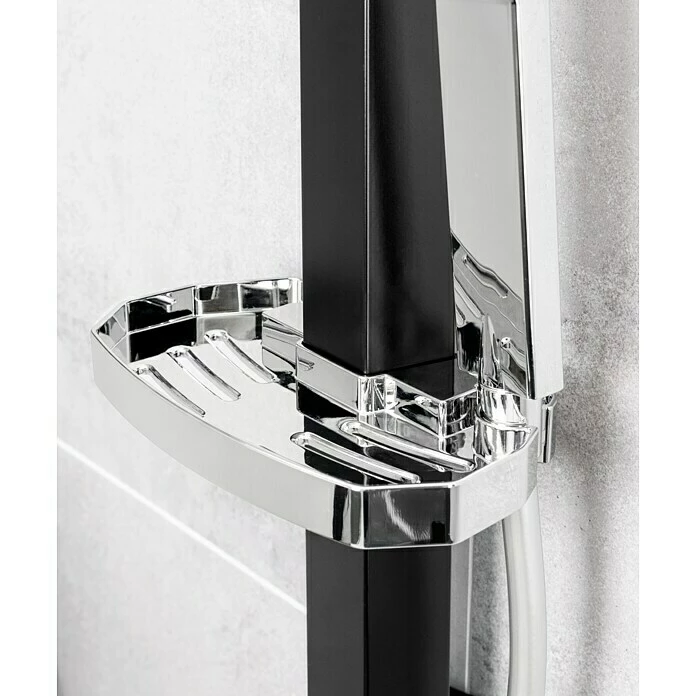 BAUHAUS Mixomat Duschpaneel Cityline 2.0 Höhe: 120 Cm, Mit Umsteller, Chrom/Schwarz 7 BAUHAUS Mixomat Duschpaneel Cityline 2.0 Höhe: 120 Cm, Mit Umsteller, Chrom/Schwarz – Bild 5