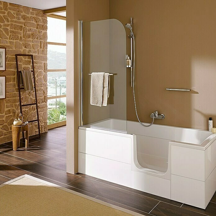 BAUHAUS Camargue Badewanne Open-The-Door Rechtsseitig, L X B: 180 X 80 Cm, Mit Glastür 4 BAUHAUS Camargue Badewanne Open-The-Door Rechtsseitig, L X B: 180 X 80 Cm, Mit Glastür – Bild 2