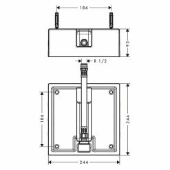 BAUHAUS Hansgrohe Grundkörper Raindance Air 24,4 X 24,4 Cm -Bauhaus Geschäft 12 1839