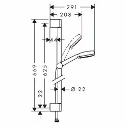 BAUHAUS Hansgrohe Crometta Brausegarnitur 100 Multi Lochabstand: 62,5 Cm, Art Strahl: Rain, Turbostrahl, Massagestrahl, Chrom 7 BAUHAUS Hansgrohe Crometta Brausegarnitur 100 Multi Lochabstand: 62,5 Cm, Art Strahl: Rain, Turbostrahl, Massagestrahl, Chrom -Bauhaus Geschäft 12 1877