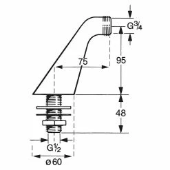 BAUHAUS Hansa Standanschluss ½″, Geeignet Für: Bade- & Brausearmaturen -Bauhaus Geschäft 12 1902
