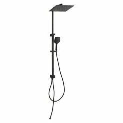 BAUHAUS Camargue Duschsystem Manhattan Lochabstand: 70 Cm, Anzahl Strahlarten: 3 Stk., Schwarz