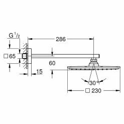Alternative view of BAUHAUS Grohe Kopfbrausen-Set Rainshower Allure 210 23 X 23 Cm, 12 L/min Bei 3 Bar, Chrom