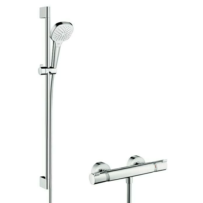 BAUHAUS Hansgrohe Brause-Set Croma Select E Vario/Ecostat Comfort Lochabstand: 91,5 Cm, Chrom/Weiß 3 BAUHAUS Hansgrohe Brause-Set Croma Select E Vario/Ecostat Comfort Lochabstand: 91,5 Cm, Chrom/Weiß