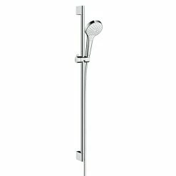BAUHAUS Hansgrohe Brausegarnitur Croma Select S Vario Lochabstand: 91,5 Cm, Art Strahl: Rain, IntenseRain, TurboRain, Chrom/Weiß
