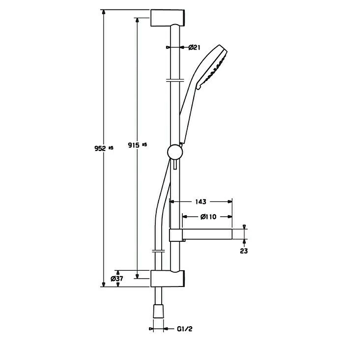 BAUHAUS Hansa Viva Brausegarnitur Art Strahl: Rain, IntenseRain, Pulse Spray, Chrom 4 BAUHAUS Hansa Viva Brausegarnitur Art Strahl: Rain, IntenseRain, Pulse Spray, Chrom – Bild 2