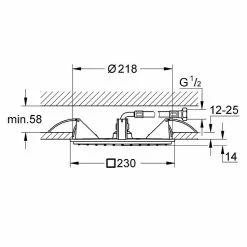 BAUHAUS Grohe Rainshower Allure 230 Deckenbrause 23 X 23 Cm, Chrom, Quadratisch -Bauhaus Geschäft 12 2036
