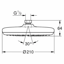 BAUHAUS Grohe Tempesta 210 Kopfbrause Durchmesser: 21 Cm, 20 L/min Bei 3 Bar, Chrom -Bauhaus Geschäft 12 2044