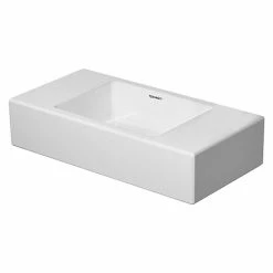 BAUHAUS Duravit Vero Air Waschbecken 50 X 25 Cm, Mit Schmutzabweisender Glasur, Hahnloch: Ohne, Ohne Überlauf, Weiß