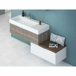 BAUHAUS Camargue Cube Einbauwaschbecken 90 X 49 Cm, Mineralguss, Weiß -Bauhaus Geschäft 12 2106