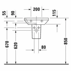 BAUHAUS Duravit DuraStyle Waschbecken 45 X 33,5 Cm, Ohne Spezialglasur, Hahnloch: Mitte, Ohne Überlauf, Weiß 7 BAUHAUS Duravit DuraStyle Waschbecken 45 X 33,5 Cm, Ohne Spezialglasur, Hahnloch: Mitte, Ohne Überlauf, Weiß -Bauhaus Geschäft 12 2116