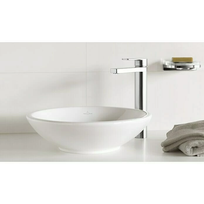 BAUHAUS Villeroy & Boch Loop+Friends Waschschale Typ 1 Durchmesser: 38 Cm, Ohne Spezialglasur, Hahnloch: Ohne, Ohne Überlauf, Aufsatzmontage, Weiß 4 BAUHAUS Villeroy & Boch Loop+Friends Waschschale Typ 1 Durchmesser: 38 Cm, Ohne Spezialglasur, Hahnloch: Ohne, Ohne Überlauf, Aufsatzmontage, Weiß – Bild 2