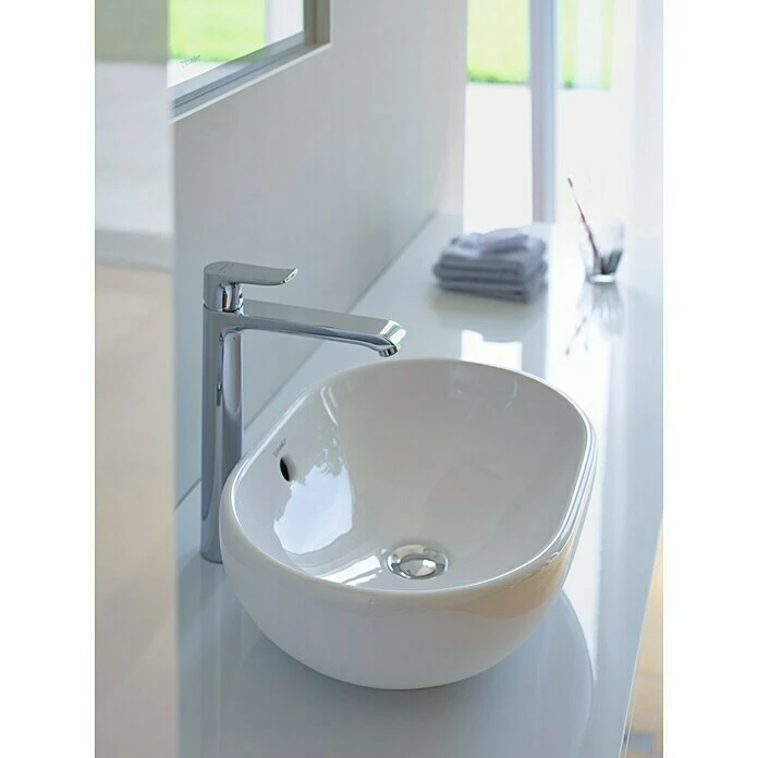 BAUHAUS Duravit Aufsatzwaschbecken Foster 49,5 X 35 Cm, Ohne Spezialglasur, Hahnloch: Ohne, Mit Überlauf, Weiß 6 BAUHAUS Duravit Aufsatzwaschbecken Foster 49,5 X 35 Cm, Ohne Spezialglasur, Hahnloch: Ohne, Mit Überlauf, Weiß – Bild 4