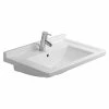 BAUHAUS Duravit Starck 3 Waschtisch Typ 3 70 X 49 Cm, Ohne Spezialglasur, Anzahl Hahnlöcher: 1, Mit Überlauf, Weiß