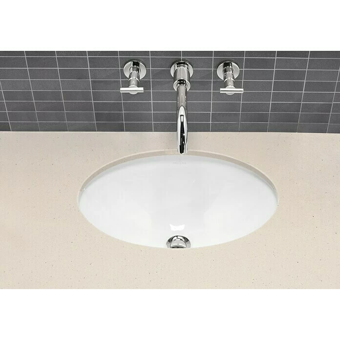 BAUHAUS Villeroy & Boch Loop+Friends Unterbauwaschbecken 48,5 X 32,5 Cm, Mit Schmutzabweisender Glasur, Hahnloch: Ohne, Ohne Überlauf, Weiß 4 BAUHAUS Villeroy & Boch Loop+Friends Unterbauwaschbecken 48,5 X 32,5 Cm, Mit Schmutzabweisender Glasur, Hahnloch: Ohne, Ohne Überlauf, Weiß – Bild 2