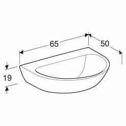 BAUHAUS Geberit Renova Waschtisch 65 X 50 Cm, Ohne Spezialglasur, Hahnloch: Ohne, Ohne Überlauf, Weiß -Bauhaus Geschäft 12 2213