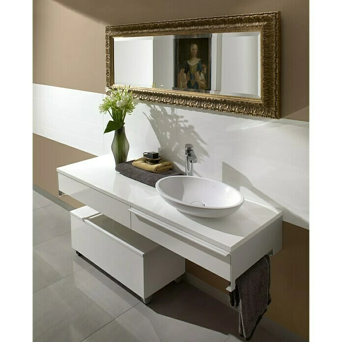 BAUHAUS Villeroy & Boch Loop+Friends Aufsatzwaschbecken 1 58,5 X 38 Cm, Mit Schmutzabweisender Glasur, Hahnloch: Ohne, Ohne Überlauf, Weiß 4 BAUHAUS Villeroy & Boch Loop+Friends Aufsatzwaschbecken 1 58,5 X 38 Cm, Mit Schmutzabweisender Glasur, Hahnloch: Ohne, Ohne Überlauf, Weiß – Bild 2