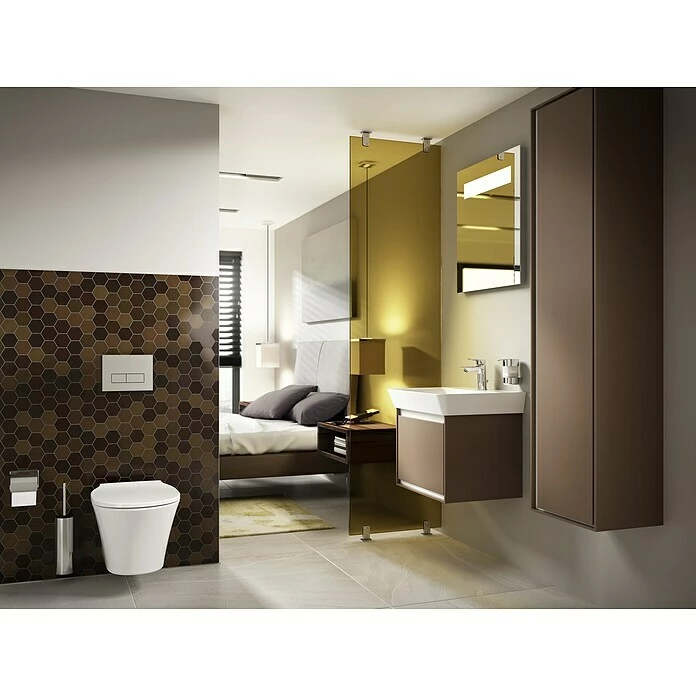 BAUHAUS Ideal Standard Connect Air Waschtisch 60 X 46 Cm, Ohne Spezialglasur, Hahnloch: Mitte, Mit Überlauf, Weiß 7 BAUHAUS Ideal Standard Connect Air Waschtisch 60 X 46 Cm, Ohne Spezialglasur, Hahnloch: Mitte, Mit Überlauf, Weiß – Bild 5