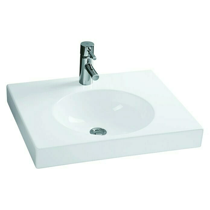 BAUHAUS Geberit Preciosa Waschtisch II 60 X 50 Cm, Ohne Spezialglasur, Hahnloch: Mitte, Ohne Überlauf, Weiß 3 BAUHAUS Geberit Preciosa Waschtisch II 60 X 50 Cm, Ohne Spezialglasur, Hahnloch: Mitte, Ohne Überlauf, Weiß