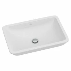 BAUHAUS Villeroy & Boch Loop+Friends Unterbauwaschbecken 61,5 X 38 Cm, Ohne Spezialglasur, Hahnloch: Ohne, Ohne Überlauf, Weiß