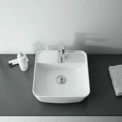 BAUHAUS Riva Look Aufsatzwaschbecken 39 X 39 Cm, Keramik, Weiß -Bauhaus Geschäft 12 2365